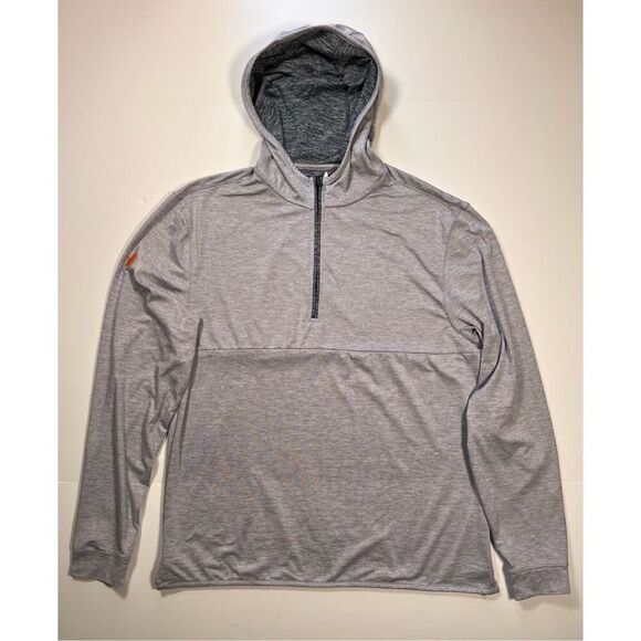 Johnnie-O Bowery Prep-Formance 1/4 Zip Hoodie Pullover Seal Color Size Medium - Picture 2 of 9